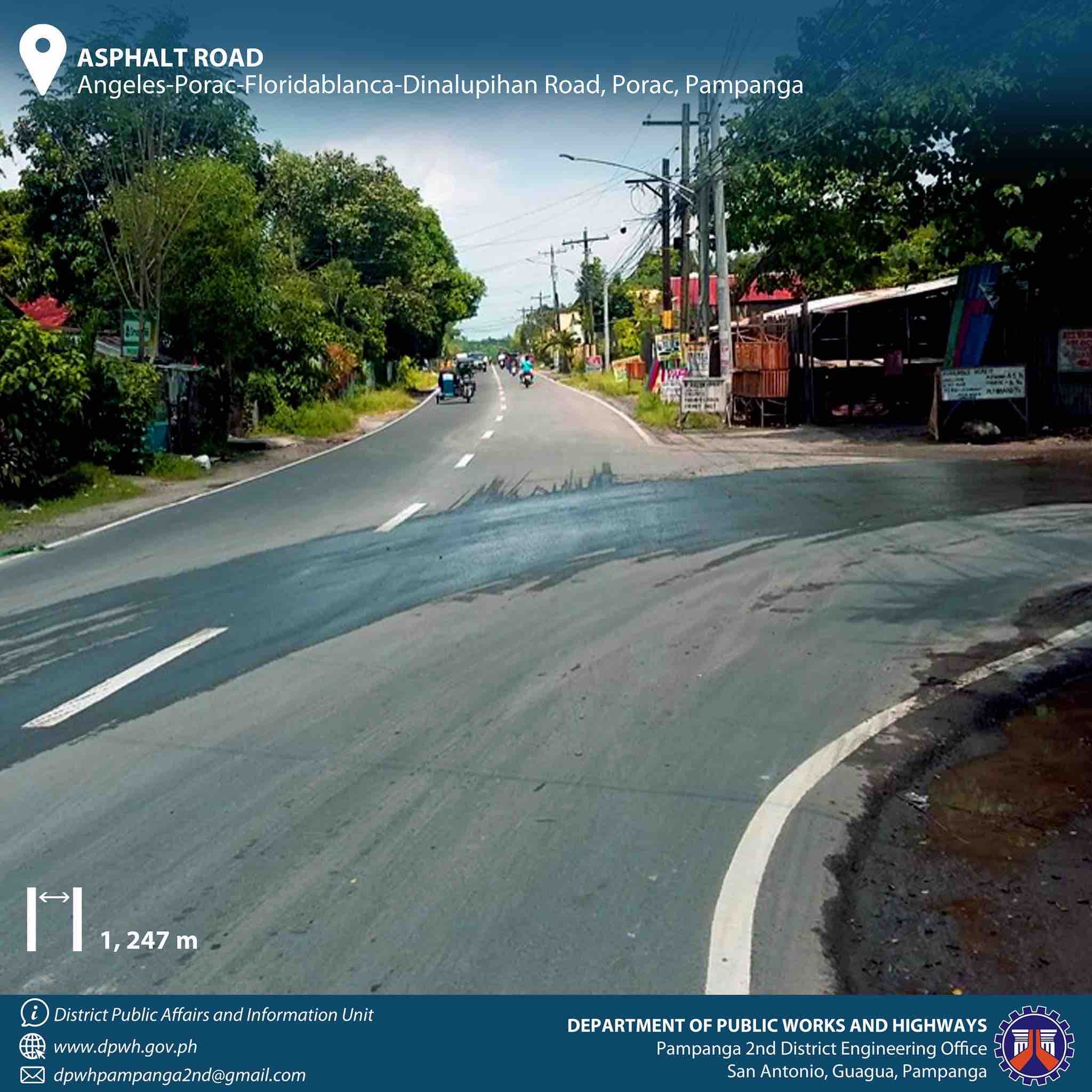 Pia Dpwh Completes Improvement Works At Porac Section Of Road