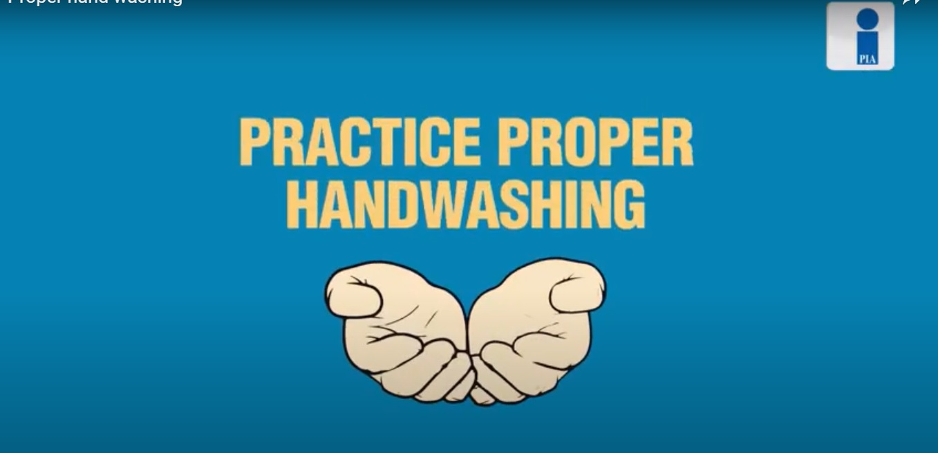 Proper hand washing