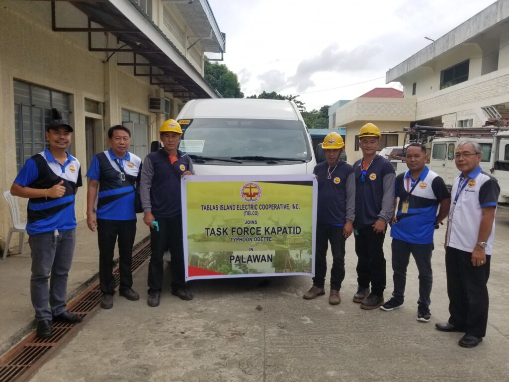 TIELCO team off to Palawan to help power restoration effort