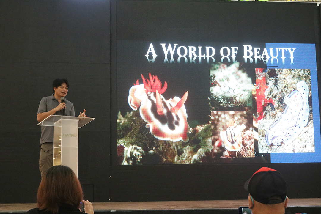 Mr. Fra-and Timothy Quimpo, Dive Photographer and Dive Instructor, introduces the underwater beauty of Misamis Oriental through a talk on diving and sharing his macro photos to the press and audience.