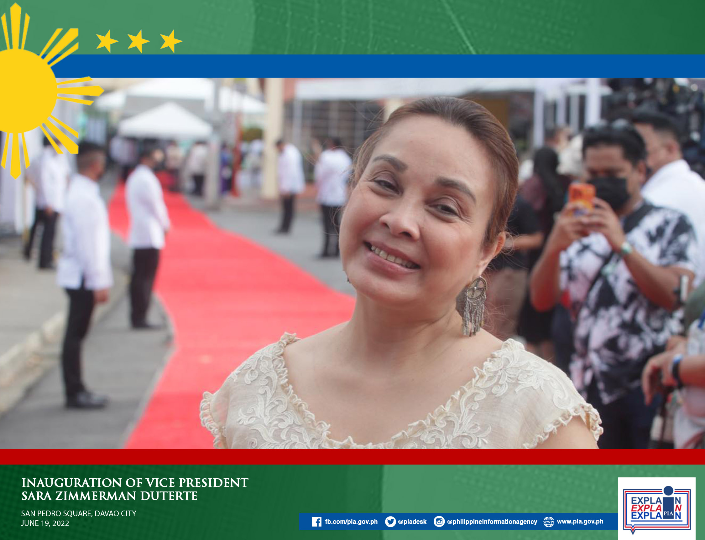 Senator Loren Legarda at the Inauguration of Vice-President elect Sara Z. Duterte.