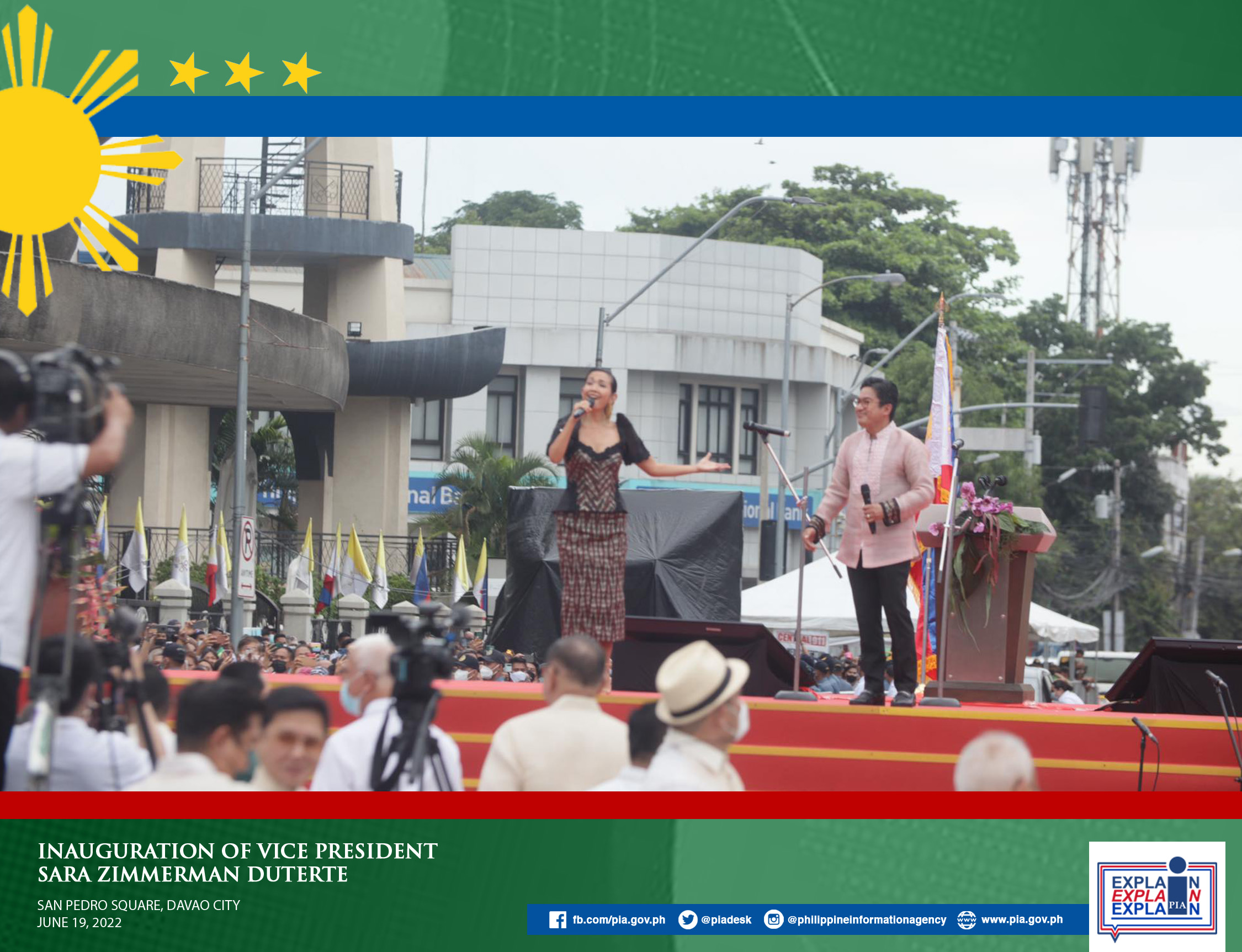 World-class performers Isay Alvarez and Robert Sena during the Inauguration of Vice-President elect Sara Z. Duterte