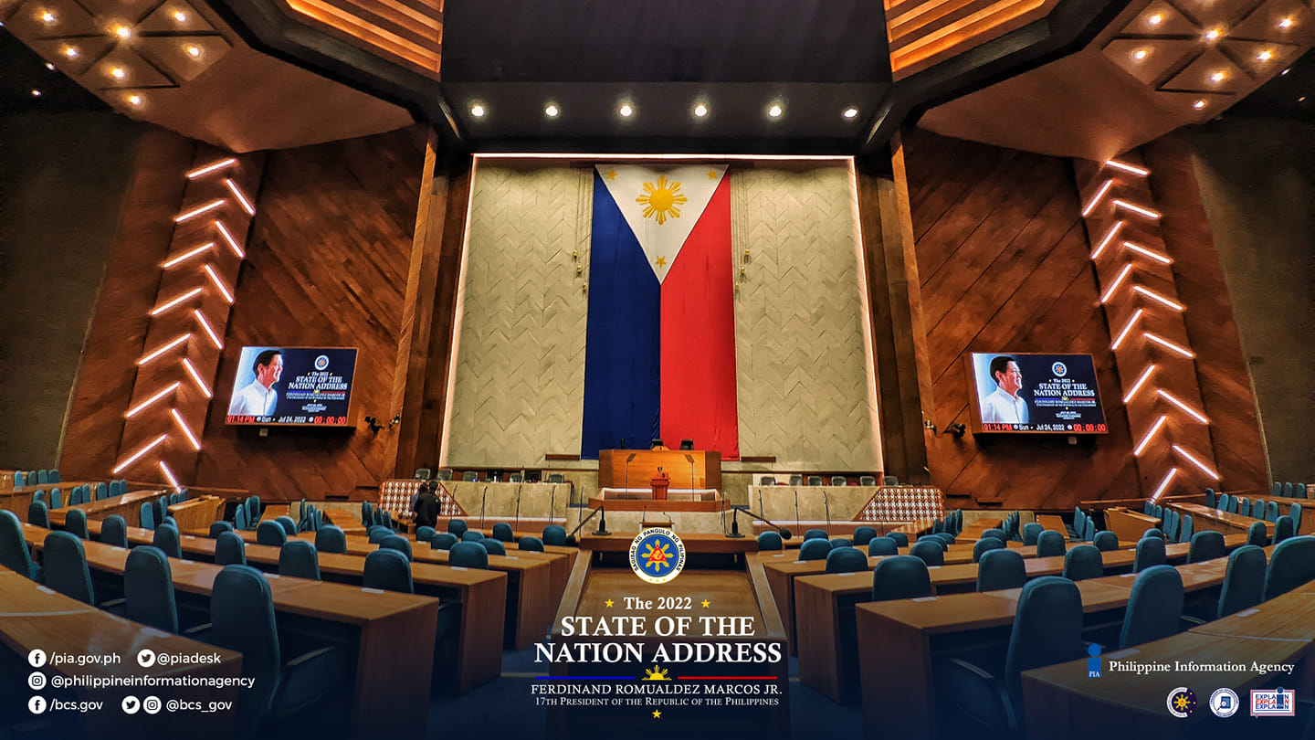 Sneak peek from the plenary hall of the Batasang Pambansa