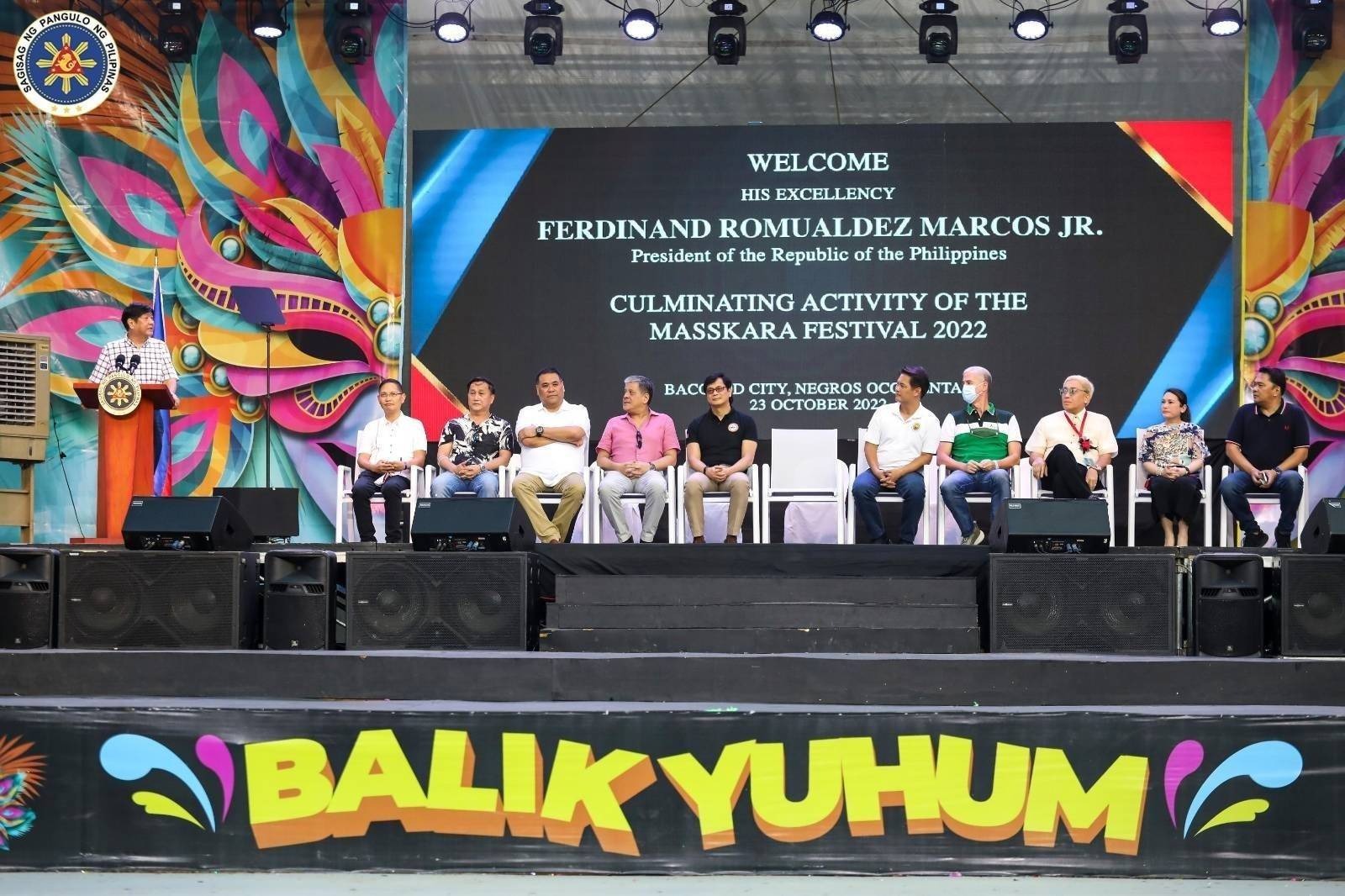 President Ferdinand R. Marcos joins the culminating activity of MassKara Festival