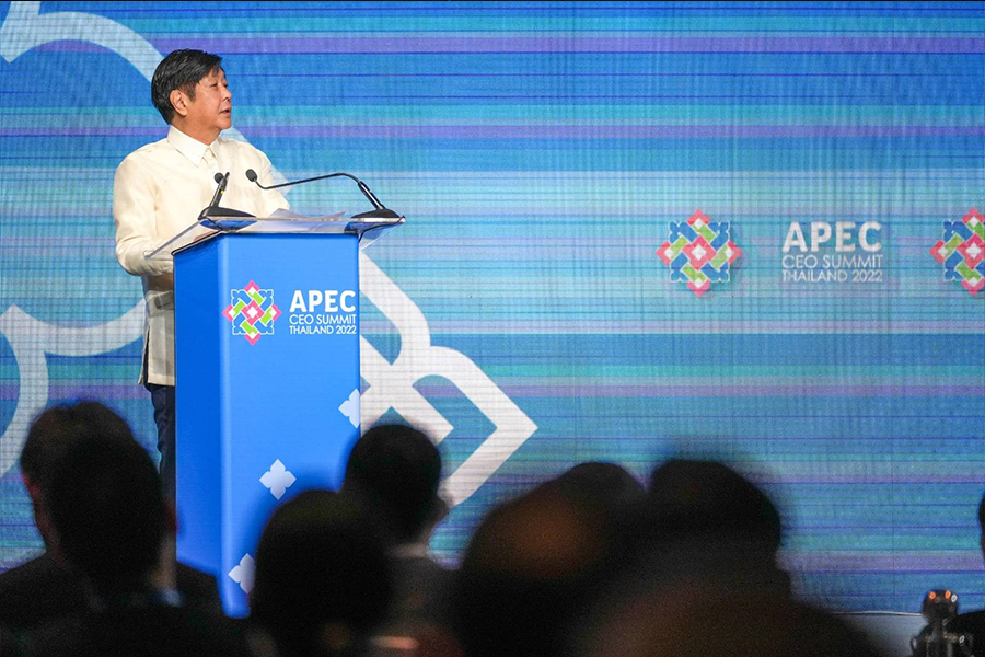 President Ferdinand R. Marcos Jr. serves as panelist during the APEC CEO Summit