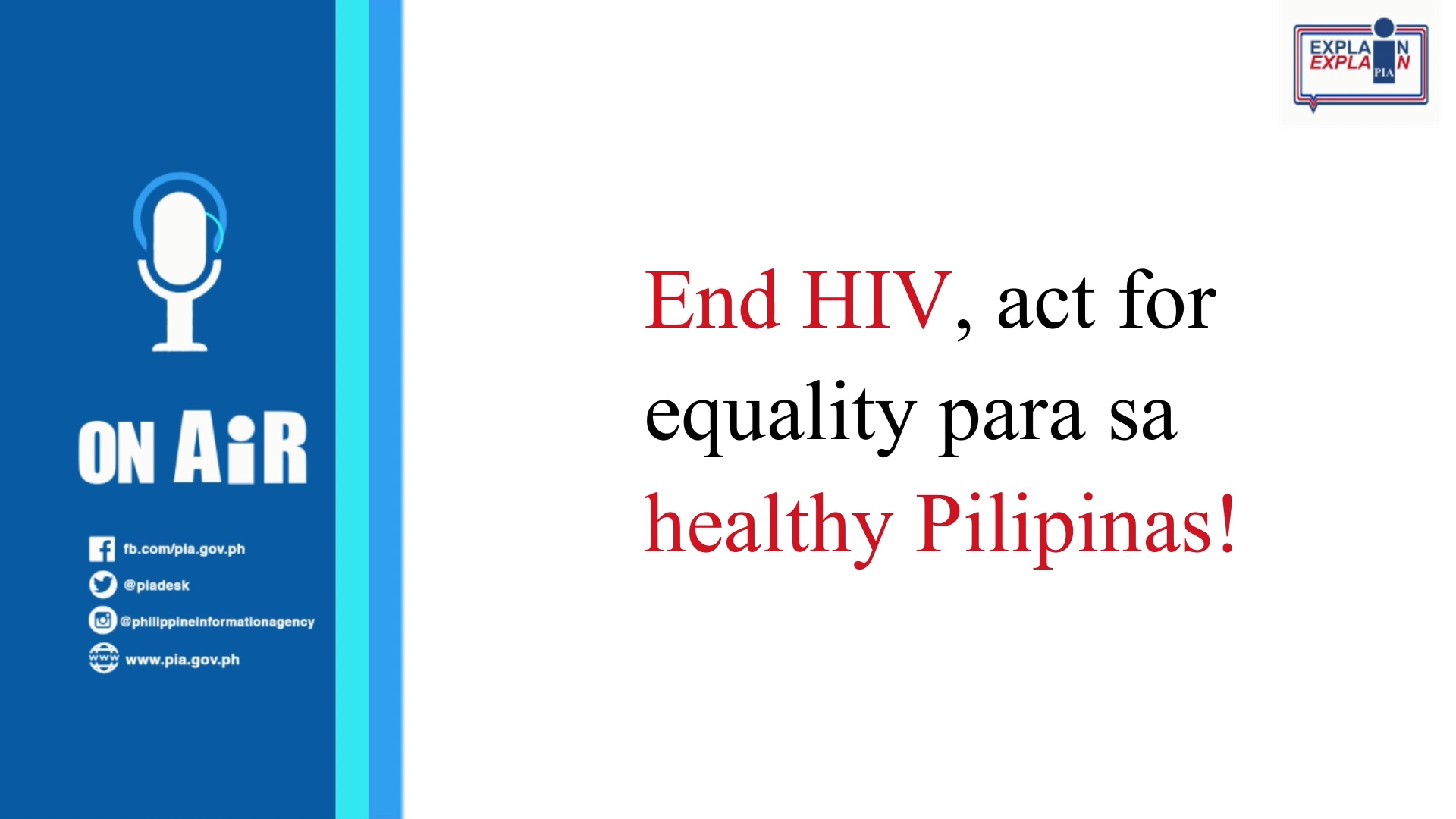 PIA ON AIR | World AIDS Day