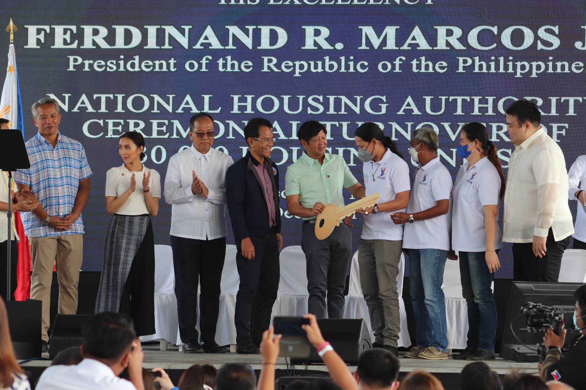 PBBM leads the ceremonial turn-over of housing units from NHA
