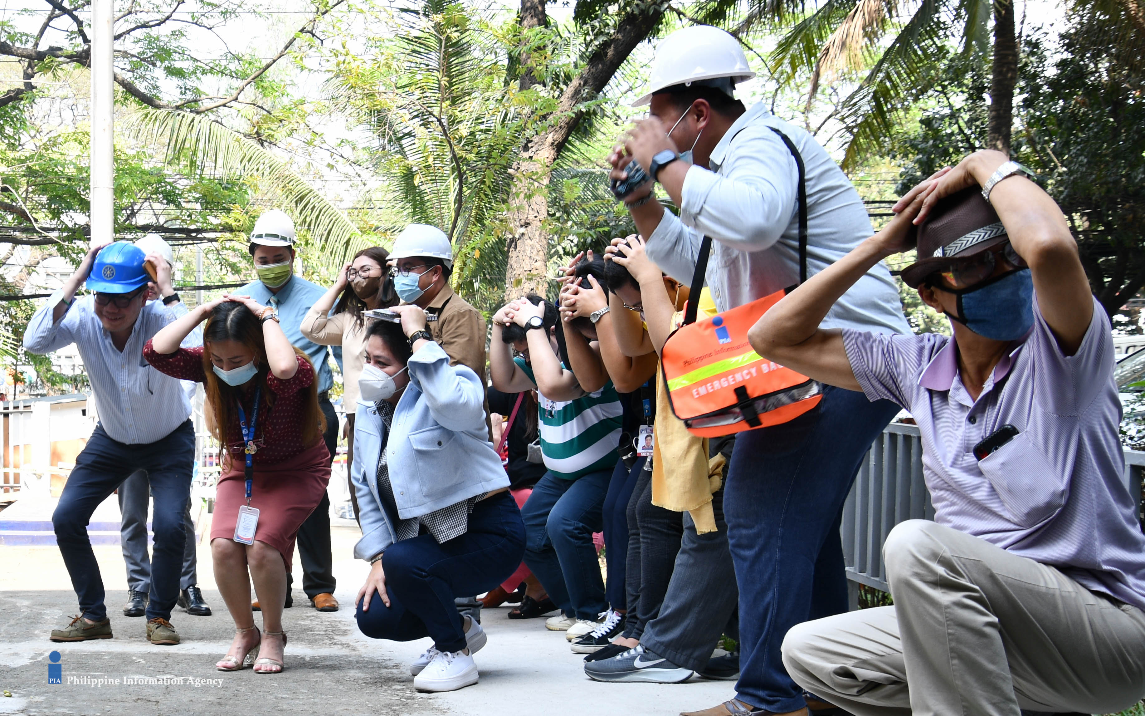 Philippine Information Agency joins earthquake, fire drills