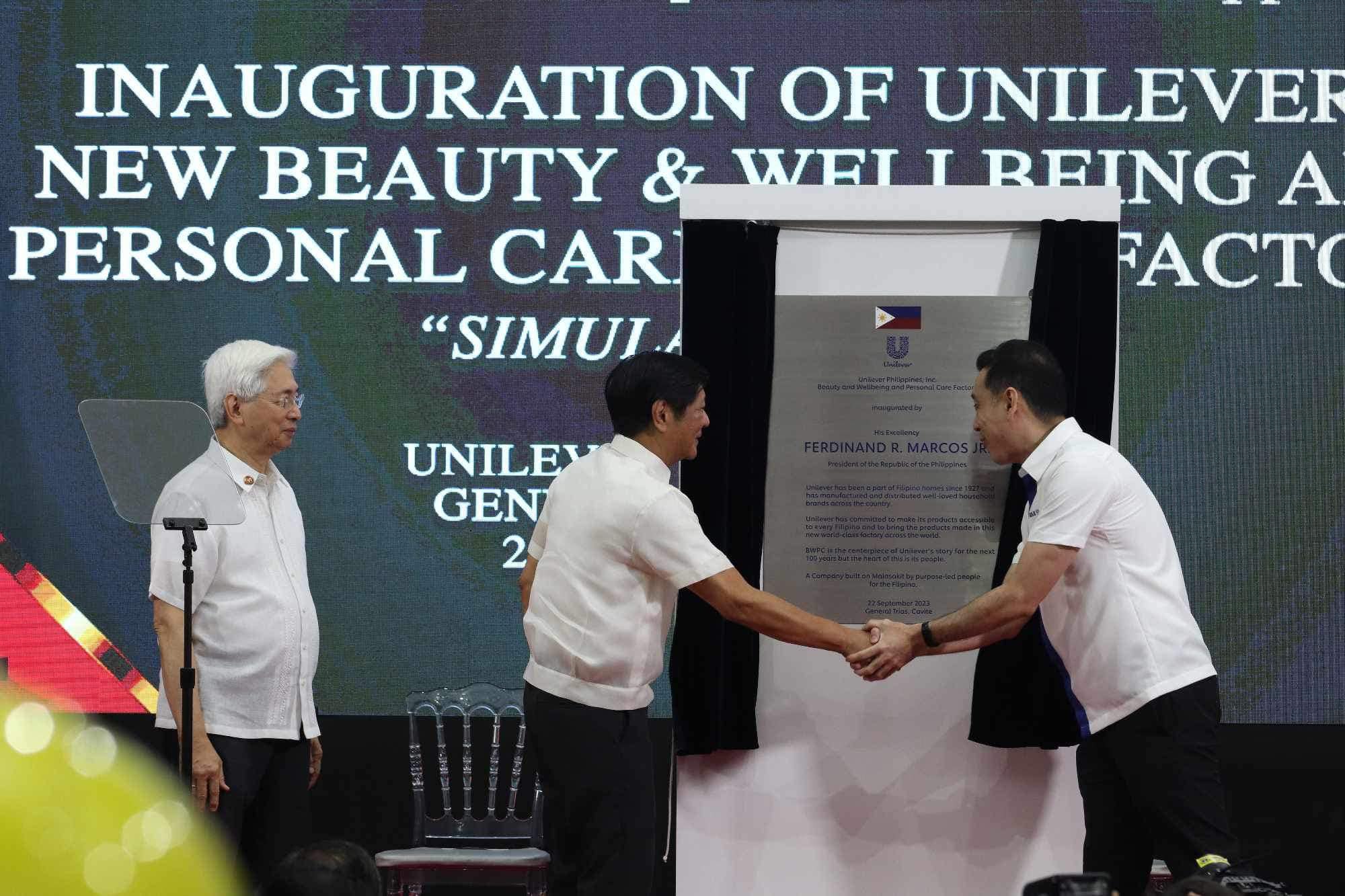 PBBM: Unilever’s P4.7-B Cavite plant to create more jobs