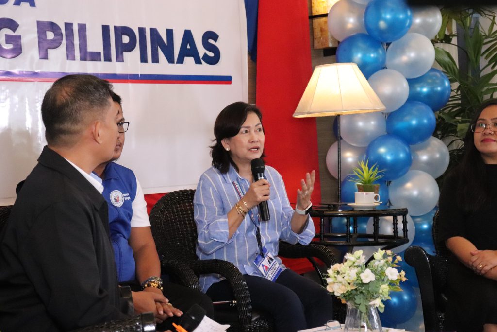 OWWA OIC-Regional Director Mary Catherine Pastor announces the repatriation of two Eastern Visayan OFWs from Lebanon during the Kapihan sa Bagong Pilipinas.