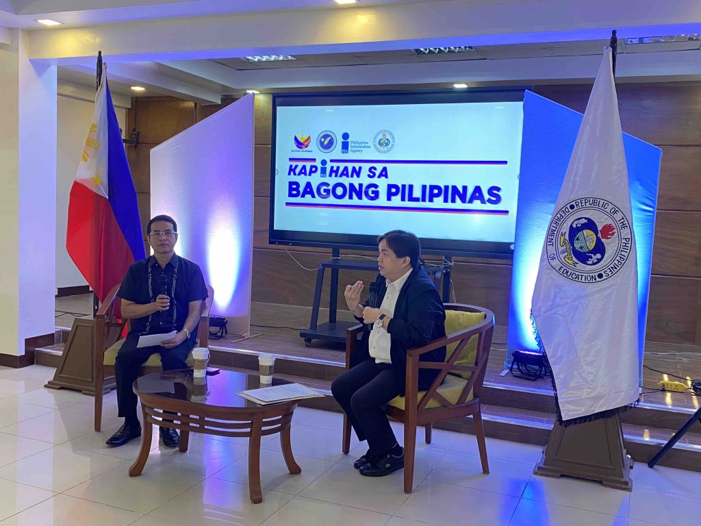 During the 21st episode of the Kapihan sa Bagong Pilipinas of the Philippine Information Agency, Department of Education OIC-Regional Director Ronnie S. Mallari (right) explains that addressing the classroom backlog in the region will take time but can be gradually alleviated through ongoing planning and systematic data gathering. (Aldrin Joshua P. Mallari/PIA 3)