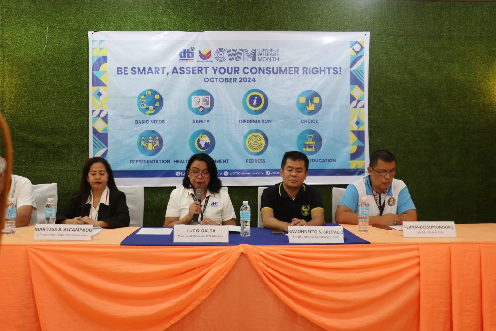 The Department of Trade and Industry, Misamis Occidental, held a press conference on Consumer Welfare Month on October 2 at Bethany Gardens, Ozamiz City. (Photo: IJBD/PIA-10)