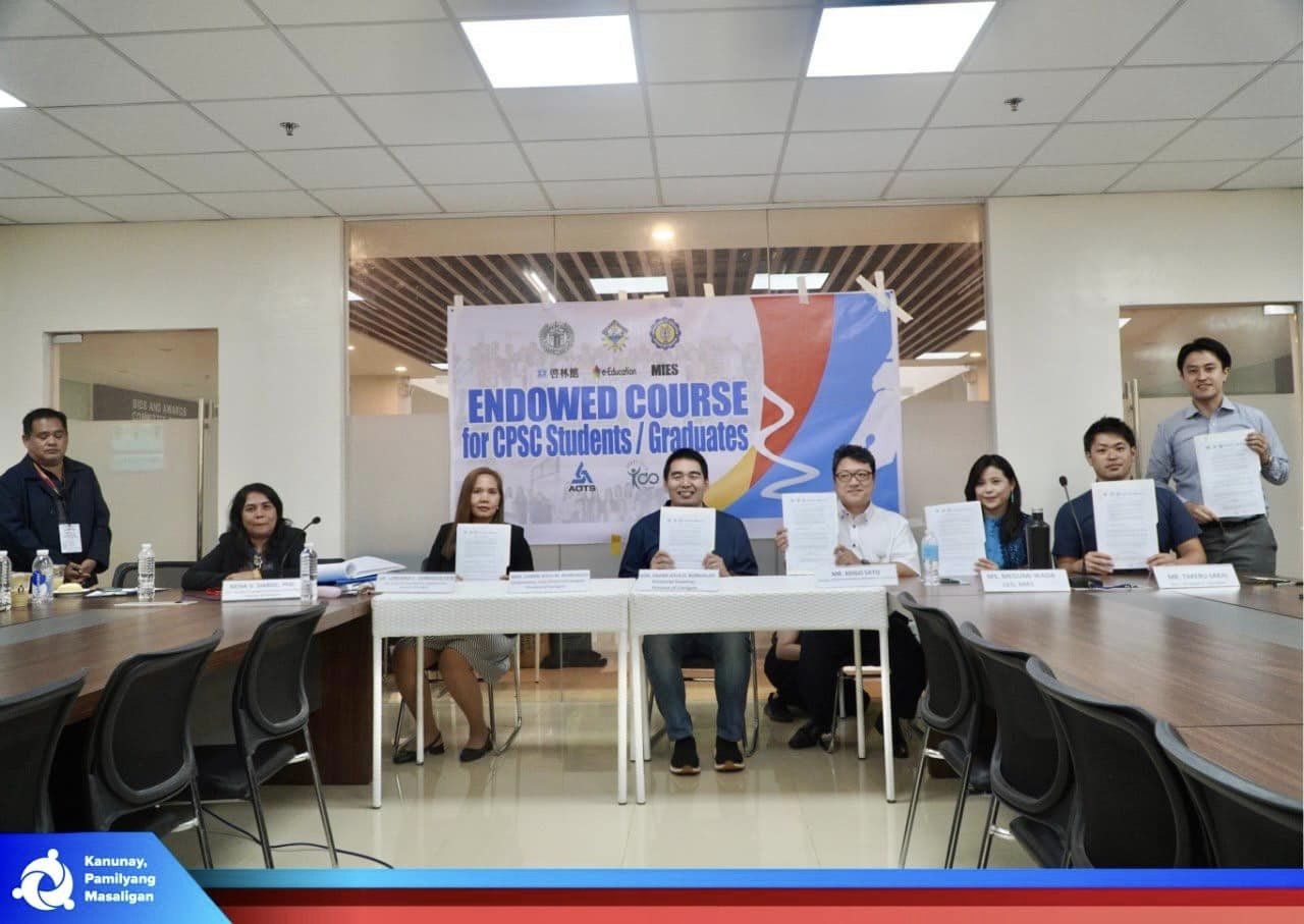 The Provincial Government of Camiguin, through Gov. Xavier Jesus Romualdo, recently signed a partnership agreement with Japanese company ShinkoShuppansha Keirinkan Co., MIES, E-Education, Camiguin Polytechnic State College, and the Department of Education to enhance the global competitiveness of Camiguin’s workforce. (Photo courtesy of PGO)