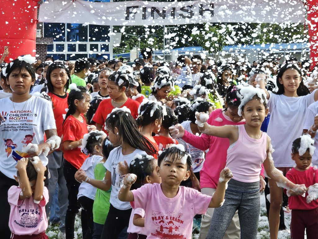 Children also learned the 10 rights of children through a psychosocial booth gallery walk organized by the Commission on Human Rights 10 during the National Children's Month celebration kickoff at the Xavier University Senior High School, Cagayan de Oro City, on November 10. (Photo courtesy of RCWC-10)