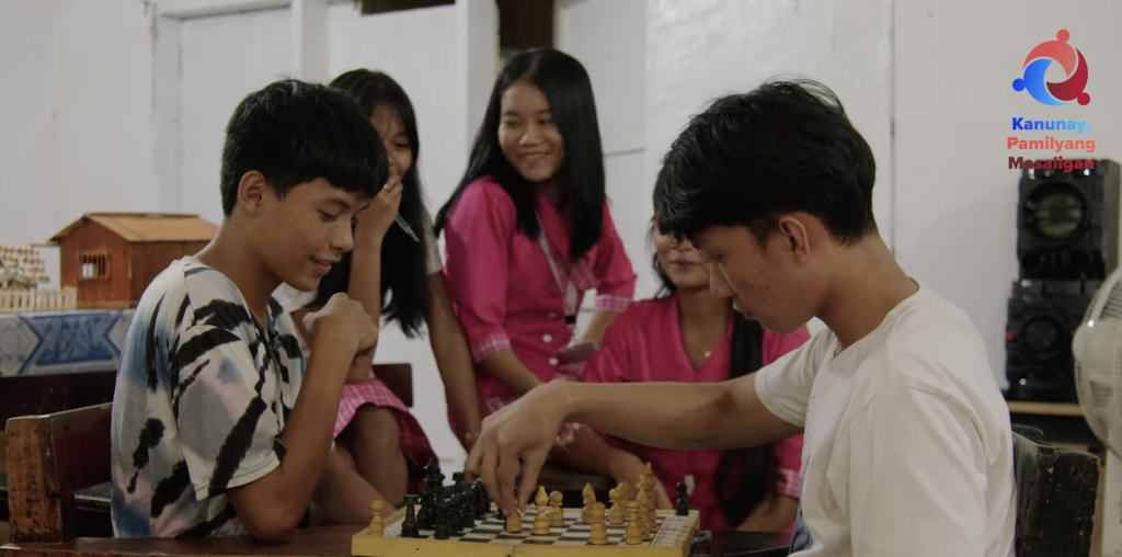 Teenagers in Sagay, Camiguin, find comfort in their teen center, where they can play games with their peers during free time. (Photo courtesy of PGO Camiguin)