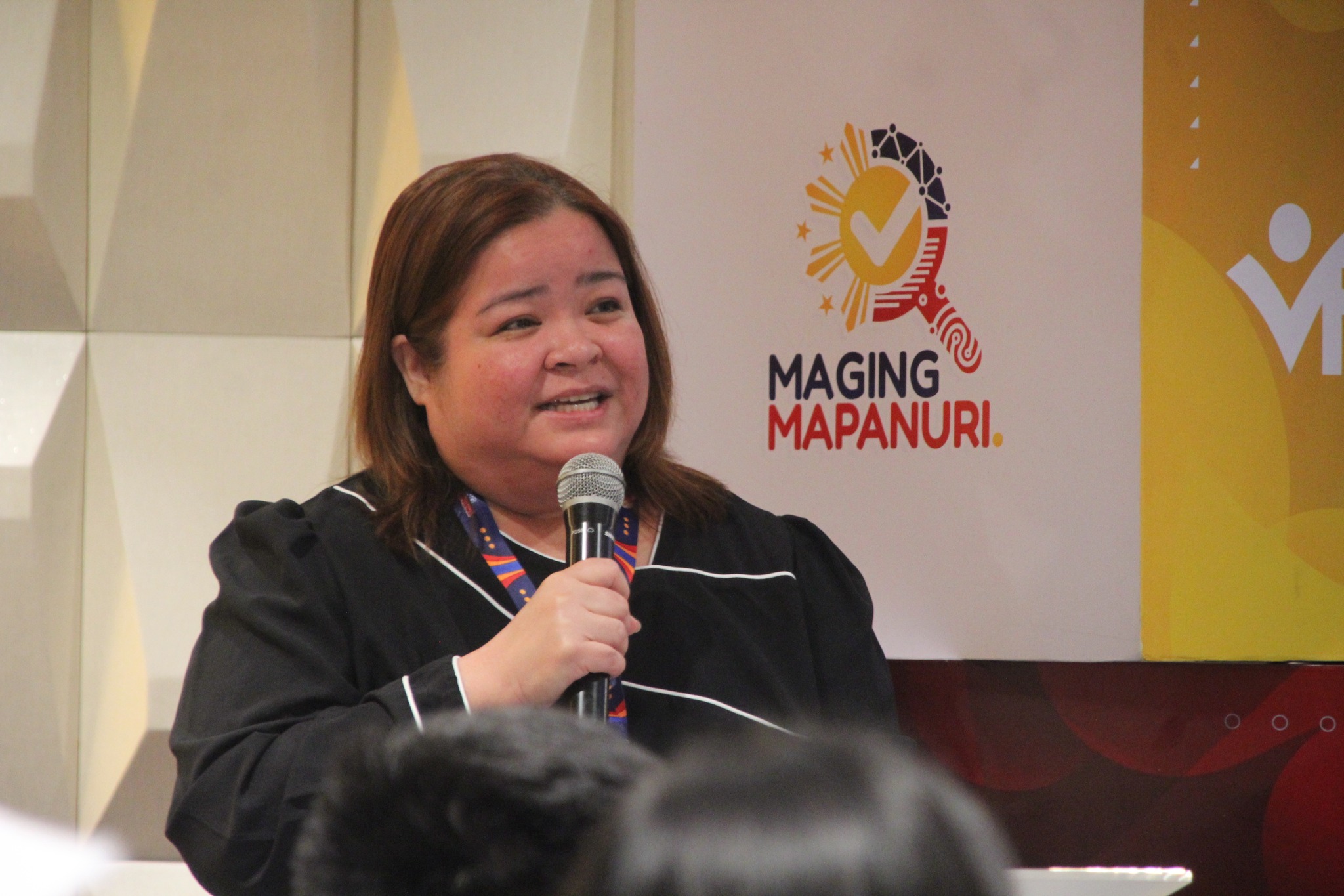 PIA Director General Katherine Chloe S. De Castro warns of the dangers of disinformation on social media, highlighting its potential to spread hate speech, provoke tensions, and undermine trust in democratic institutions. (Photo: RTP/PIA-10)