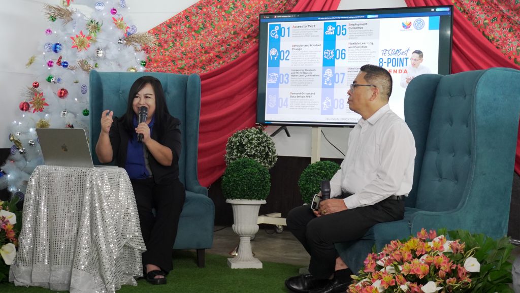 The Technical Education Skills Development Authority-10 graced the Kapihan sa Bagong Pilipinas, discussing their programs on innovation and upskilling. TESDA Assistant Regional Director Marigold Cherie R. Garrido shares three major programs focusing on standards development, program registration, and competency assessment and certification. (Photo: DCC/PIA-10)