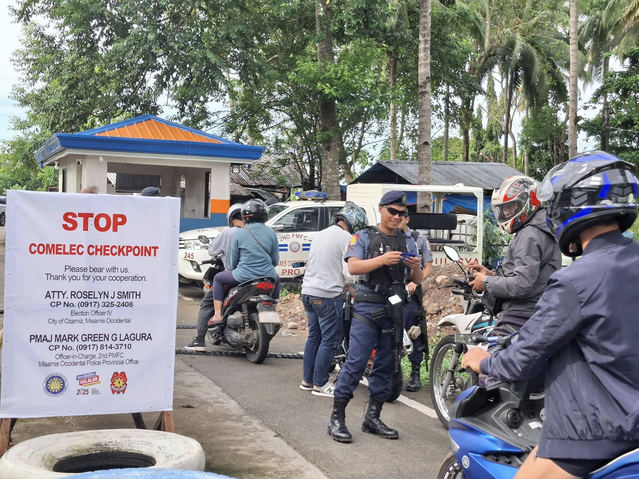 The start of the election period saw the collaboration of OPES MISOCC, PD-MISOCC PPO, and BatCom 10IB Steady-On in establishing key checkpoints across the province to ensure a peaceful and orderly election process. (Photo courtesy of 2nd PMFC Misamis Occidental)