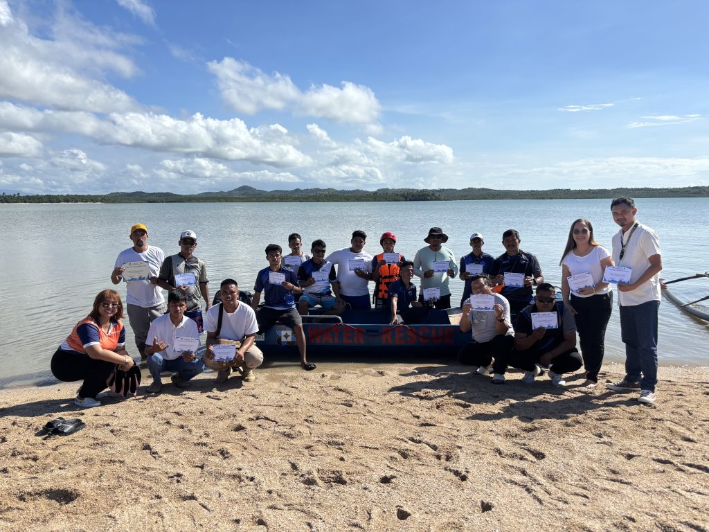 The Department of Science and Technology through its Community Empowerment through Science and Technology Program donated one unsinkable porta boat invented by Filipino Ronald P. Pagsanghan. Some of the boat's key features include an innovative auto-drain system for rainwater removal, lifeline seats and emergency handles for added safety, and a lightweight, portable design that allows for rapid deployment. These attributes make it ideal for rescue operations in coastal and flood-prone areas. (Photo courtesy of Provincial Science and Technology Office in Camarines Sur)