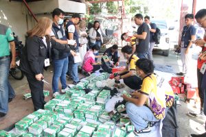 DTI Lanao del Norte personnel destroy non-conforming Christmas lights worth P502,240, seized from an establishment in Iligan City for lacking the required Import Commodity Clearance and deemed unfit for sale in the Philippine market. (Photo: ADD/PIA-10/Lanao del Norte)