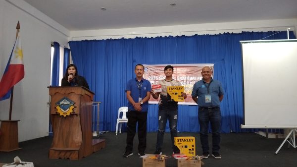 The Technical Education and Skills Development Authority Camiguin distributed toolkits to 22 graduates of the Electrical Installation and Maintenance NC II training from the Camiguin Polytechnic State College, January 27. (Photo courtesy of TESDA Camiguin)