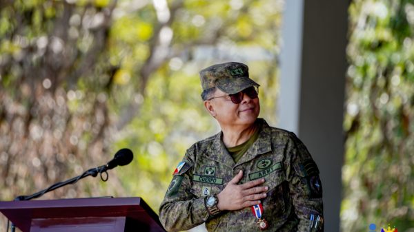 MGen. Jose Maria R. Cuerpo II, a member of the Philippine Military Academy "Bigkis-Lahi" Class of 1990, officially relinquished his position as the commander of the Philippine Army's 4th Infantry Division during the Change of Command and Retirement Ceremony, January 17, Camp Edilberto Evangelista, Patag, Cagayan de Oro City. This concludes nearly 39 years of Cuerpo's service in the Armed Forces. (Photo: SAYU/PIA-10)