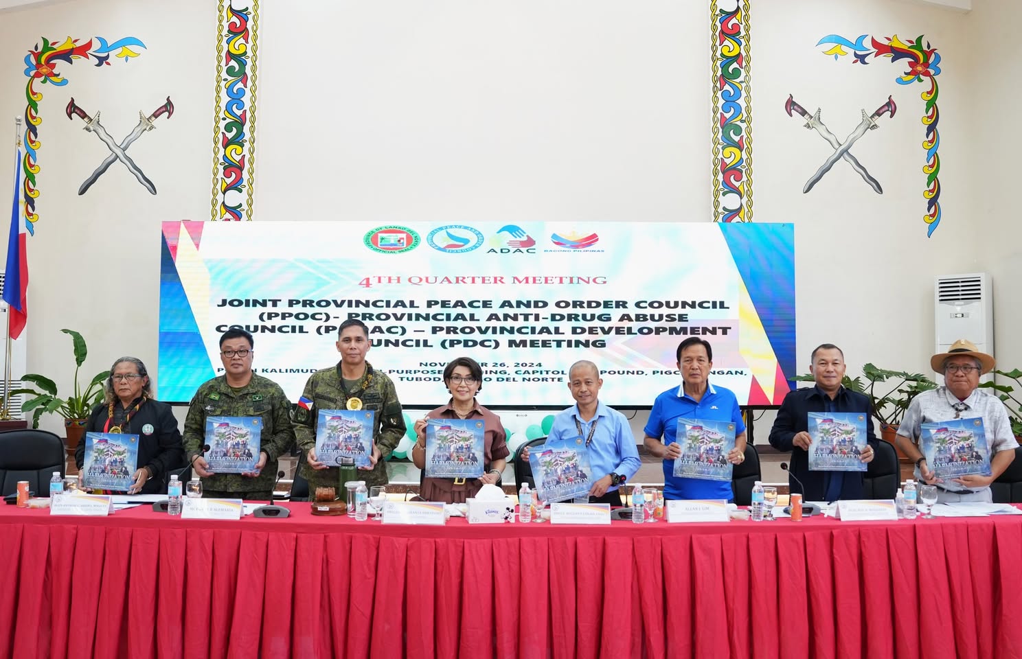 The Joint Provincial Peace and Order Council, Provincial Anti-Drug Abuse Council, and Provincial Development Council meeting launched The Harmonization Journey to Success, a coffee table book showcasing inter-agency collaborations towards peace and order in Lanao del Norte. (Photo courtesy of PIO Lanao del Norte)