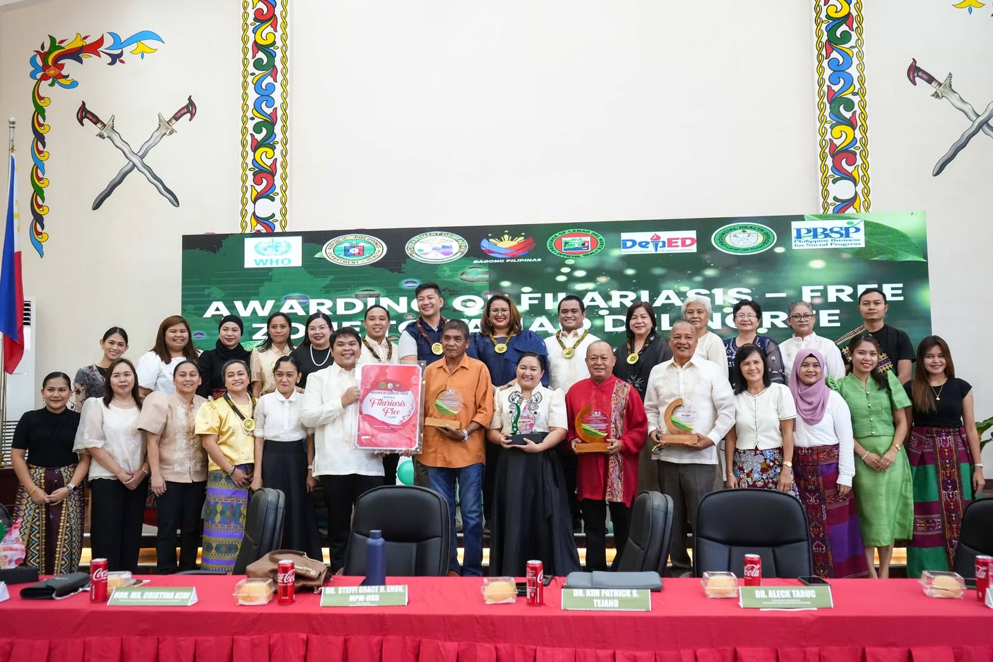 During a formal proclamation and awarding ceremony, Lanao del Norte officially becomes a filariasis-free zone. (Photo courtesy of PIO Lanao del Norte) 