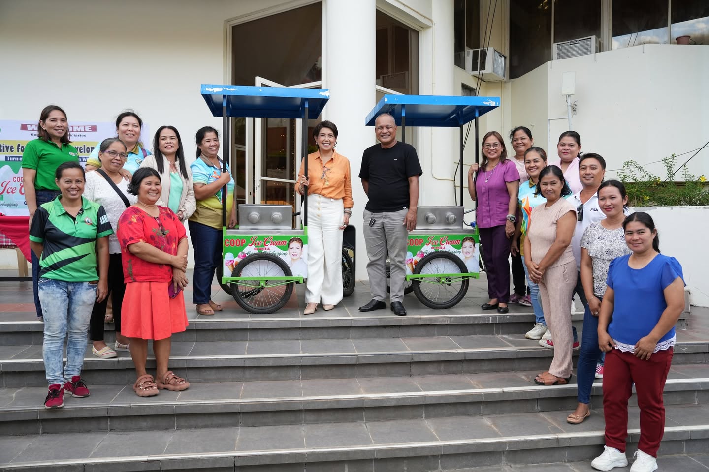 The provincial government of Lanao del Norte handed over "Coop Ice Cream on Wheels" carts to 10 cooperatives under the Initiative for Quality Development program. (Photo courtesy of PIO Lanao del Norte)