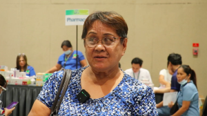 A beneficiary during the medical and dental mission is Bugo resident Nanette Daumar-Cabanlit, 65. She expressed her appreciation for this activity, as it eliminates the need for her to wait in line for free services. (Photo: ZRD/PIA-10)