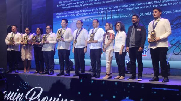 The Department of Information and Communications Technology recognizes national line agencies and local chief executives for their unwavering dedication to enhancing governance through the effective utilization of technology during the eGovPH App Launching and eLGU Kickoff, February 26. (Photo: RTP/PIA-10/Camiguin)