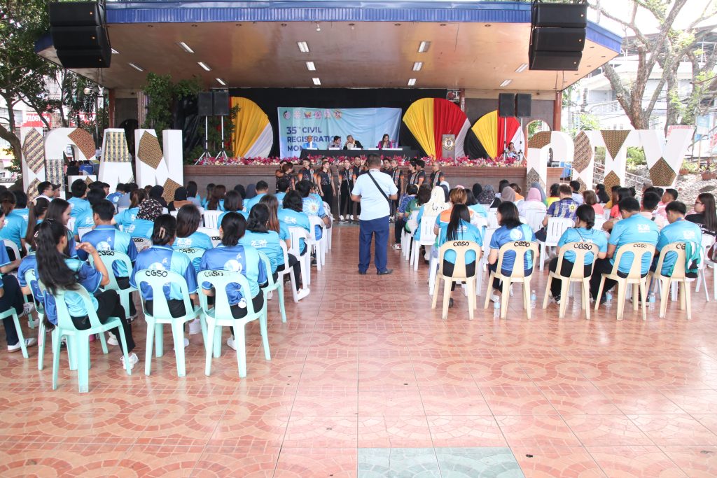 The City Civil Registrar’s Office and the Philippine Statistics Authority Lanao del Norte kicked off the celebration of the 35th Civil Registration Month at the Iligan City Public Plaza. (Photo: ADD/PIA-10/Lanao del Norte)