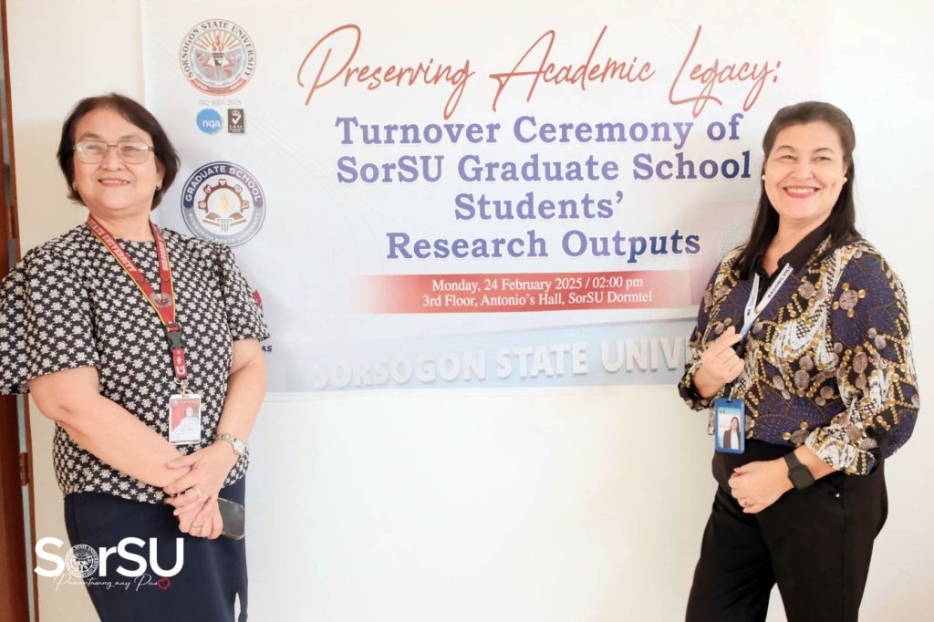 Five research outputs are turned over by Sorsogon State University Graduate School researchers to PIA Sorsogon. (Photo: SorSU)