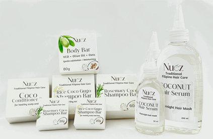 Coconut care. Laregina Coconut Products Manufacturing showcases its line of coconut-based hair and skin care products, promoting natural solutions while supporting local coconut farmers and sustainable practices. (Photo: DTI-10/PIA-10)