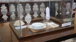 Tableware items personally used by the Pope when he visited in Leyte back in 2015. (Photo: PIA Leyte)