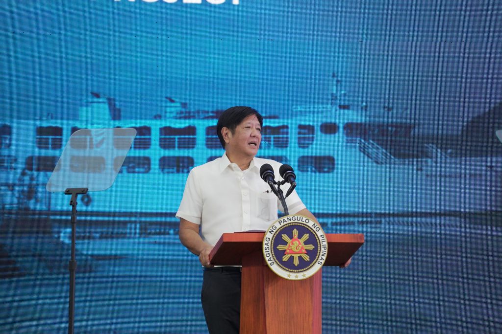 Shared responsibility. President Ferdinand R. Marcos Jr. underscores public cooperation in preserving infrastructure during the inauguration of the Port Operations Building under the P430.3-million Balingoan Port Expansion Project, April 22, 2025. Marcos emphasized that maintaining public facilities is as vital as expanding them, urging citizens to care for government assets to ensure long-term service and safety. (Photo: ZRD/PIA-10)